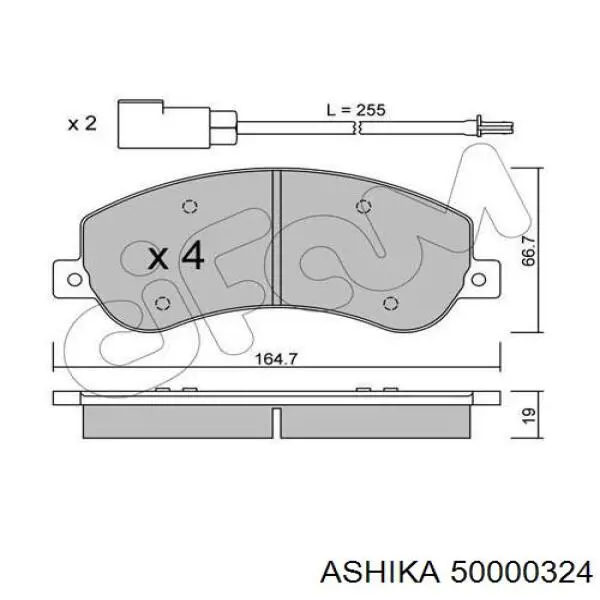 Передние тормозные колодки 500324 Japko