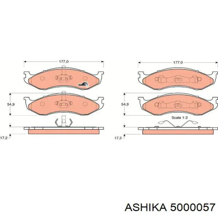 Колодки Ashika 5000057 цена, от 24.80 USD