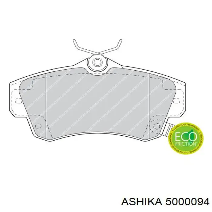 Передние тормозные колодки 5000094 Ashika