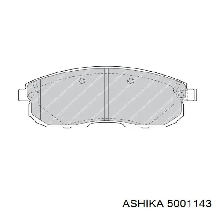 Купить 5001143 Ashika Колодки тормозные
