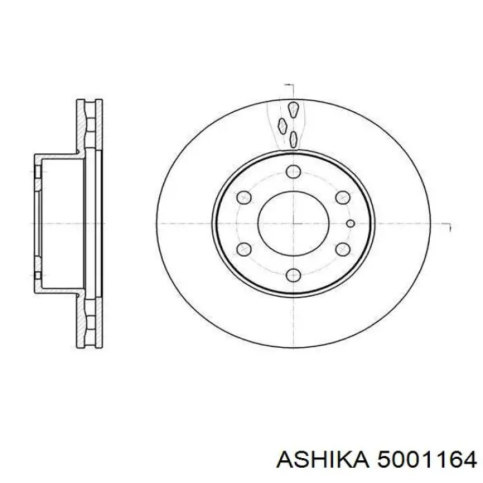 Передние тормозные колодки 5001164 Ashika