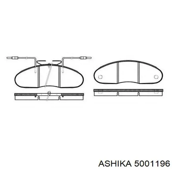 Купить 5001196 Ashika Колодки тормозные