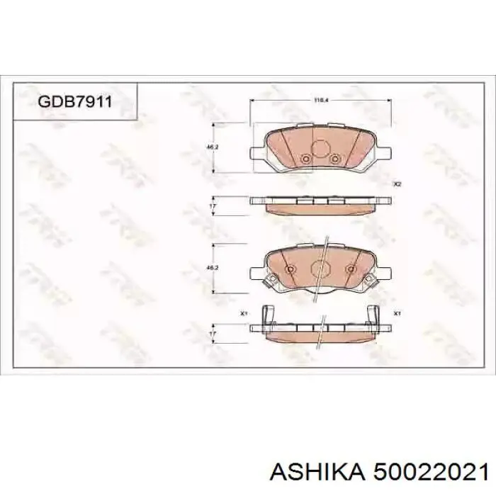 Колодки Ashika 50022021 цена, от 27.57 USD