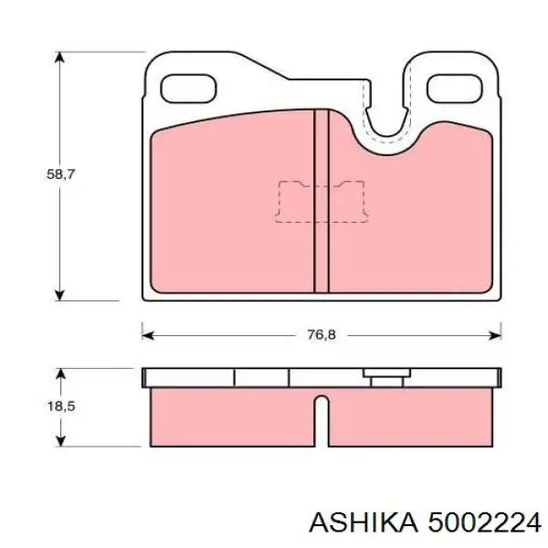 Передние тормозные колодки 5002224 Ashika