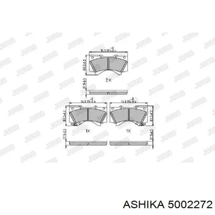 Купить 5002272 Ashika Колодки тормозные