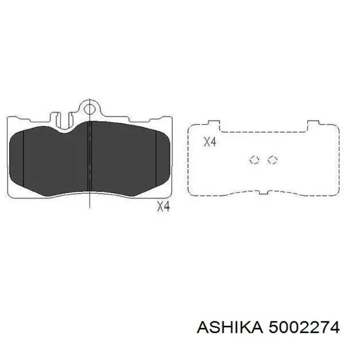 Передние тормозные колодки 5002274 Ashika