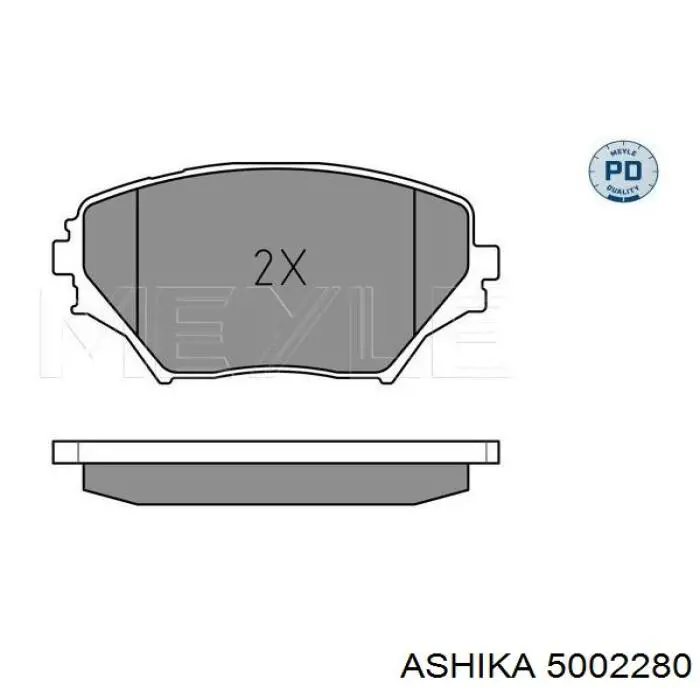 Передние тормозные колодки 5002280 Ashika