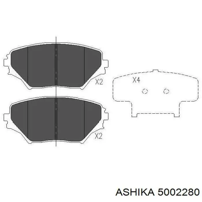 Колодки Ashika 5002280 цена, от 23.59 USD