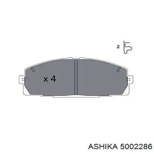 Передние тормозные колодки 5002286 Ashika