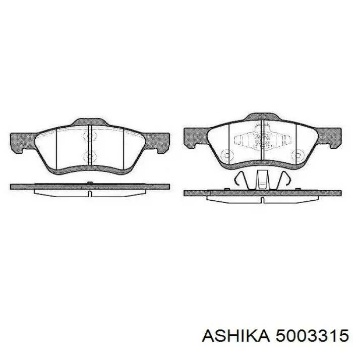 Колодки Ashika 5003315 цена, от 27.66 USD