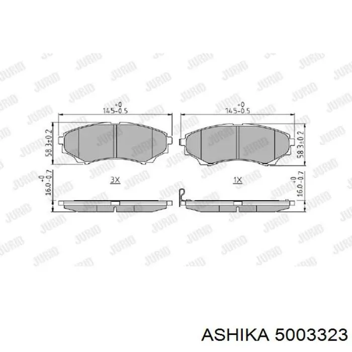 Колодки Ashika 5003323 цена, от 22.44 USD