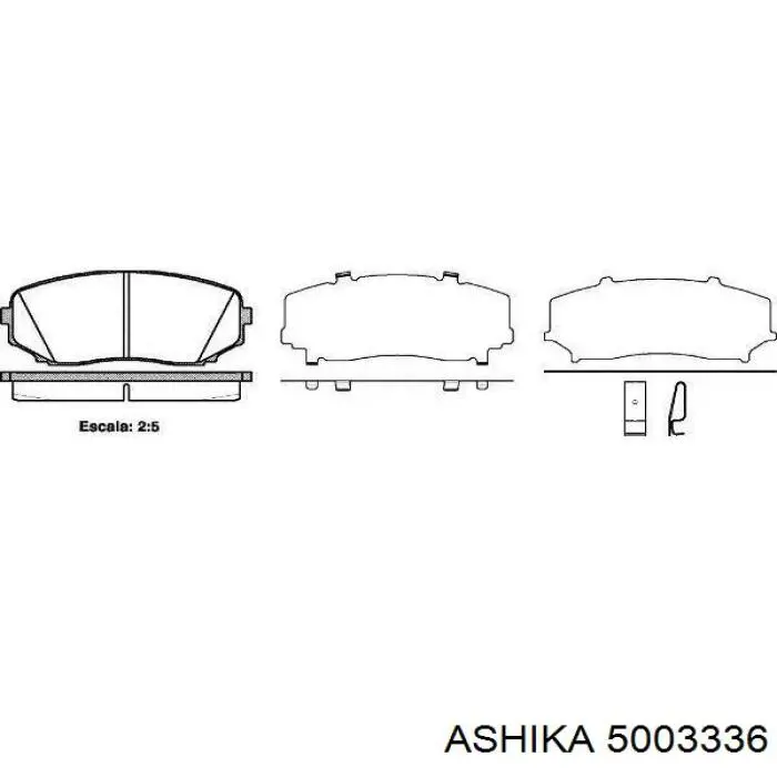 Купить 5003336 Ashika Колодки тормозные