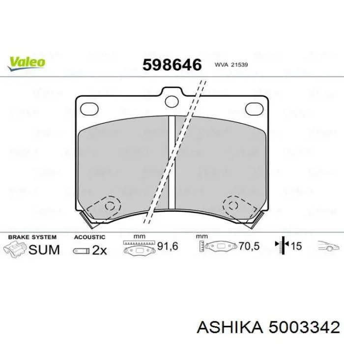 Колодки Ashika 5003342 цена, от 15.57 USD