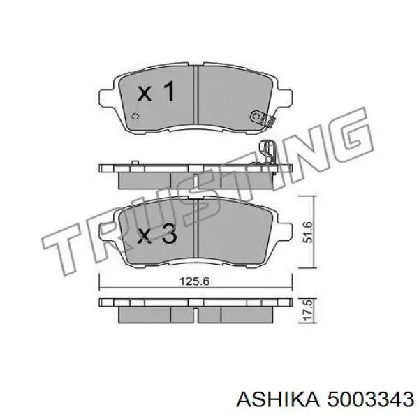 Передние тормозные колодки 5003343 Ashika