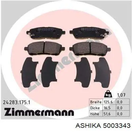 Колодки Ashika 5003343 цена, от 22.48 USD
