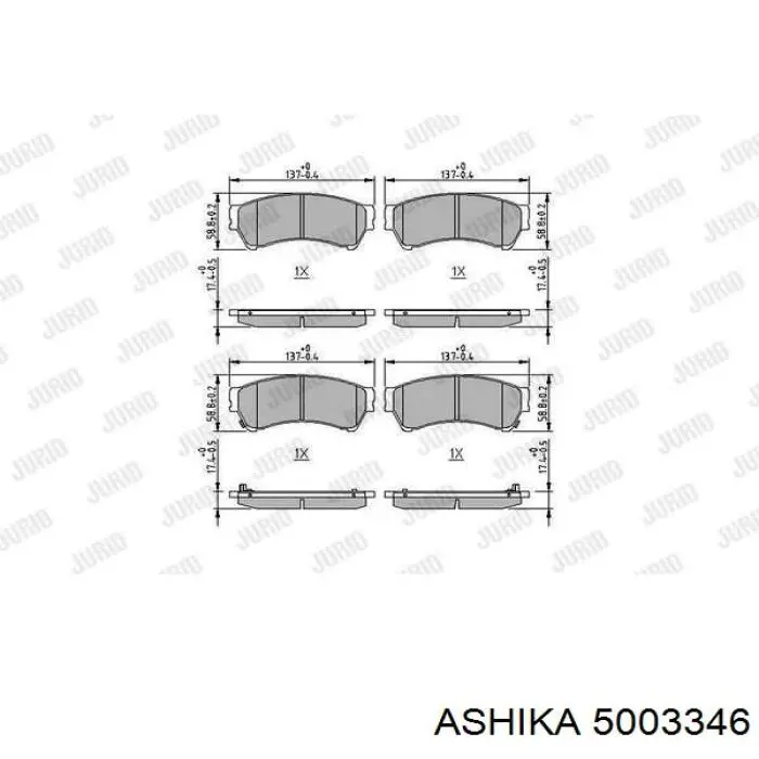 Колодки Ashika 5003346 цена, от 26.39 USD
