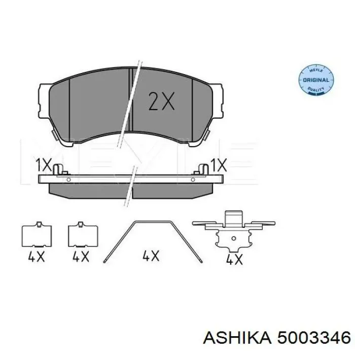 Купить 5003346 Ashika Колодки тормозные