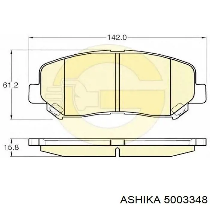 Передние тормозные колодки 5003348 Ashika