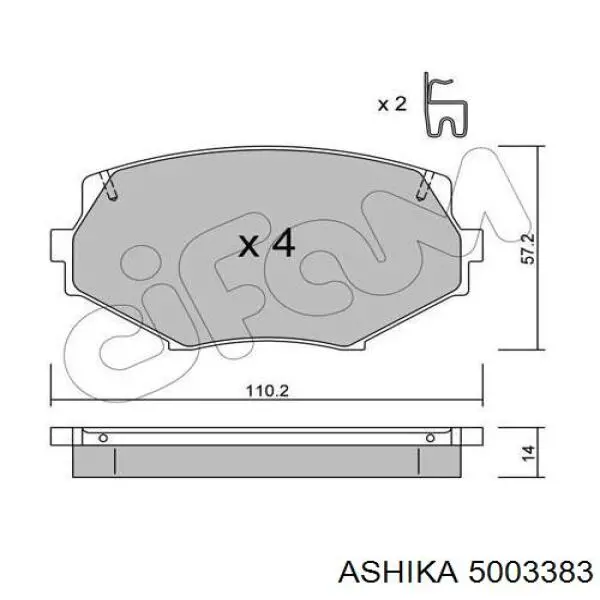 Колодки Ashika 5003383 цена, от 18.50 USD