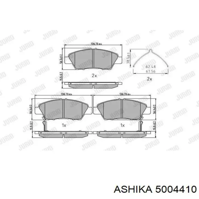 Купить 5004410 Ashika Колодки тормозные
