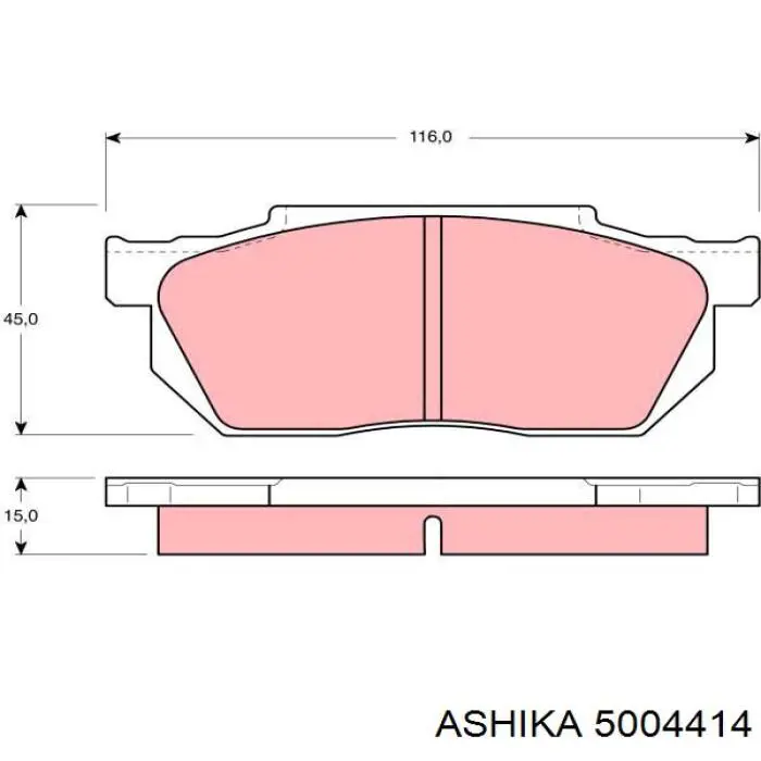 5004414 Ashika колодки тормозные передние дисковые