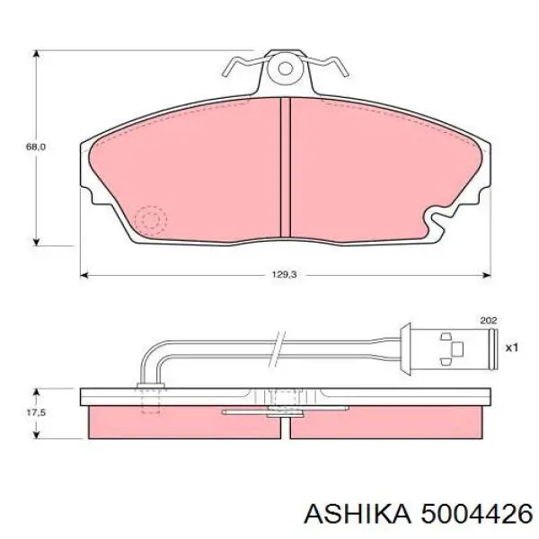 50-04-426 Ashika колодки тормозные передние дисковые