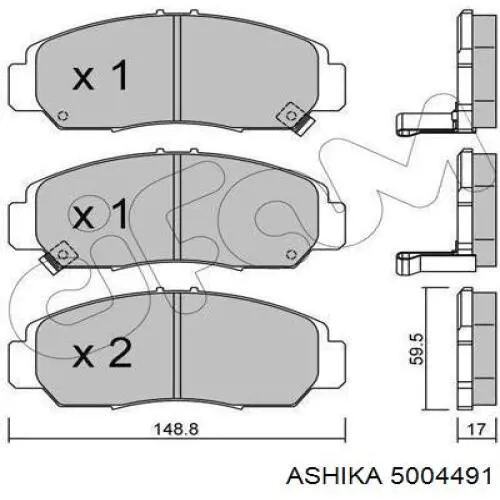 Колодки Ashika 5004491 цена, от 18.28 USD