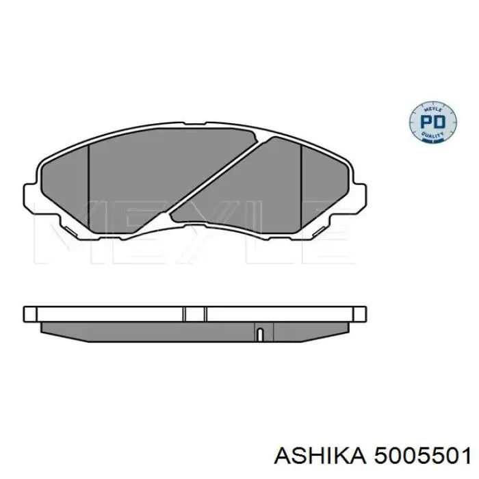 Колодки гальмівні передні, дискові 5005501 Ashika