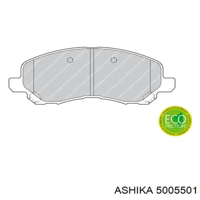 Передние тормозные колодки 5005501 Ashika