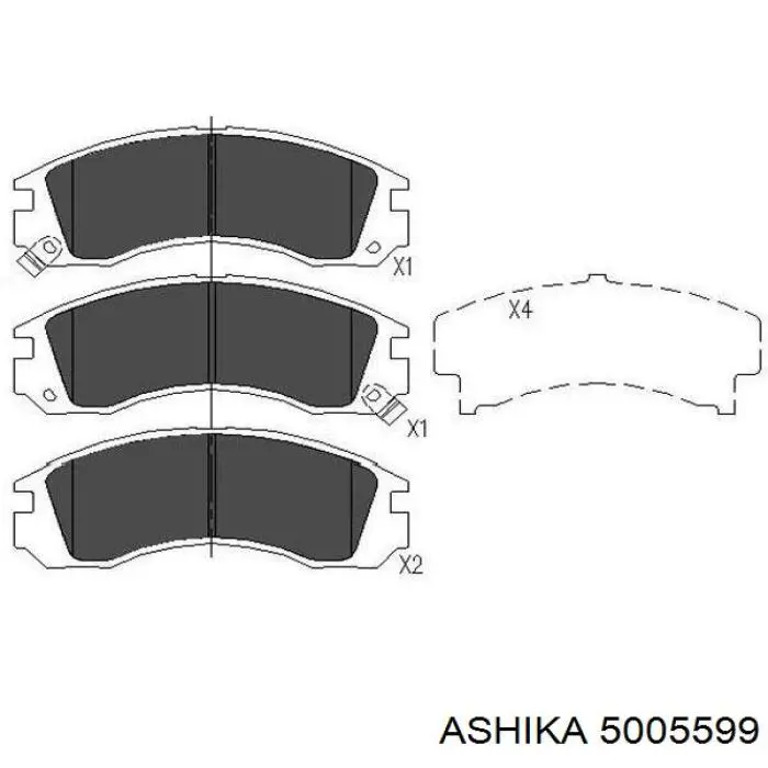 Колодки Ashika 5005599 цена, от 27.23 USD