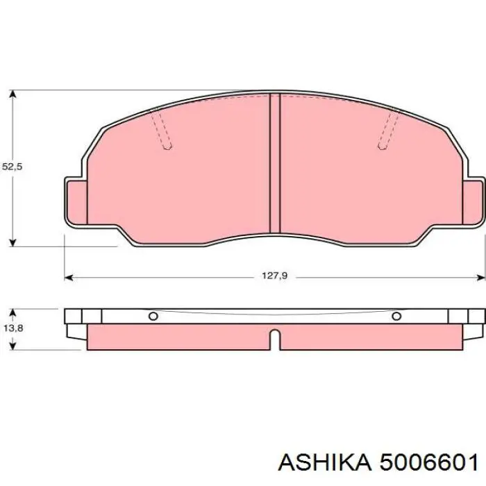 Купить 5006601 Ashika Колодки тормозные