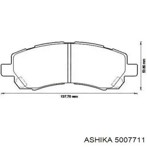 Передние тормозные колодки 5007711 Ashika