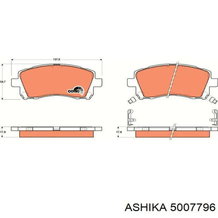 Колодки Ashika 5007796 цена, от 20.83 USD