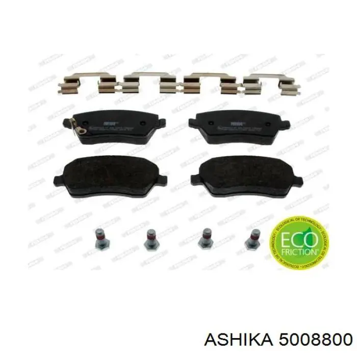 5008800 Ashika колодки тормозные передние дисковые