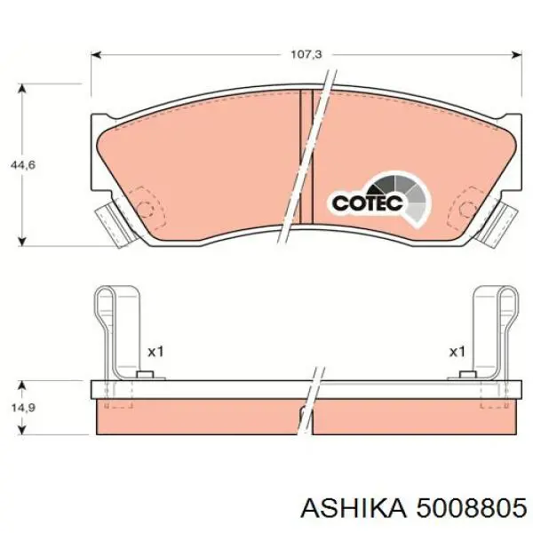 Тормозные колодки Ashika 5008805