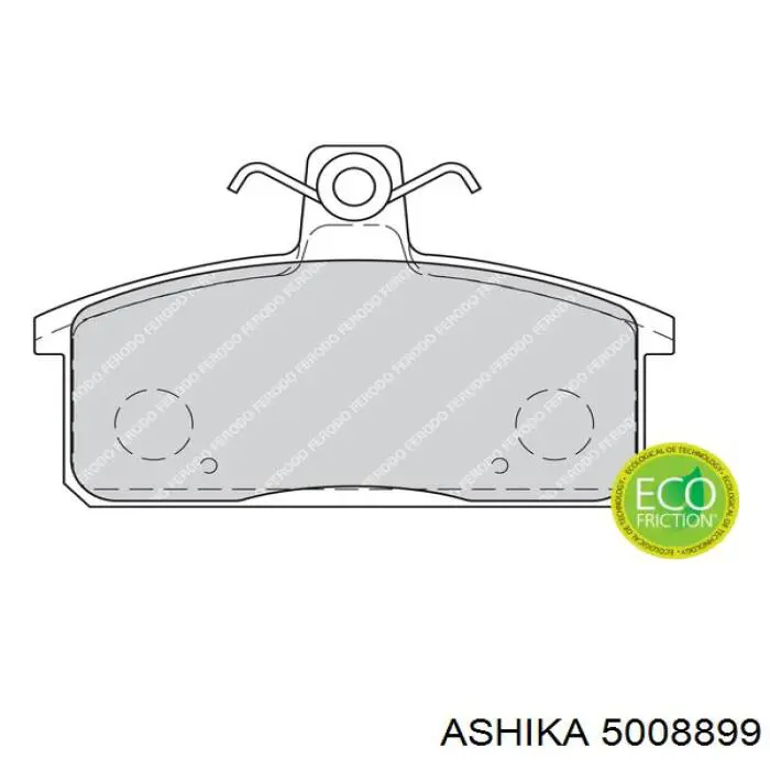 5008899 Ashika колодки тормозные передние дисковые