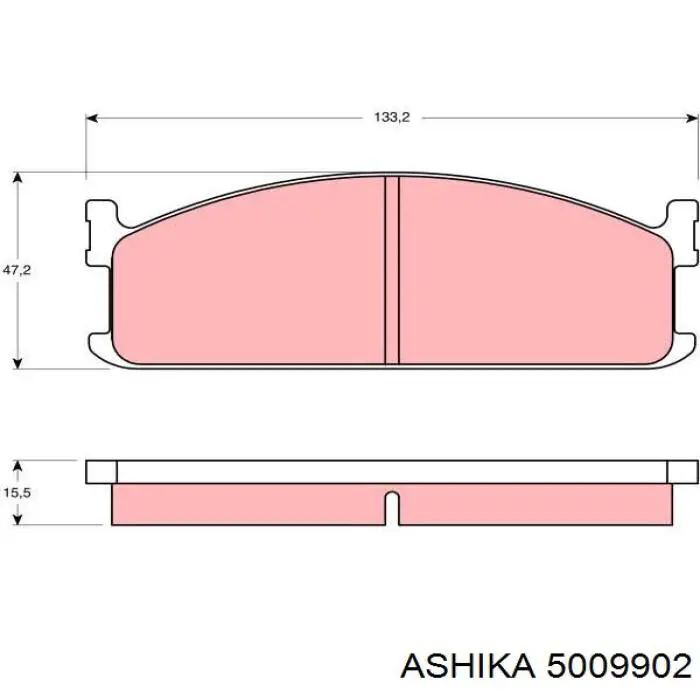 50-09-902 Ashika колодки тормозные передние дисковые