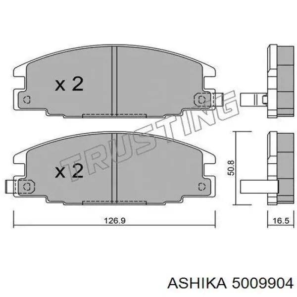 Передние тормозные колодки 5009904 Ashika