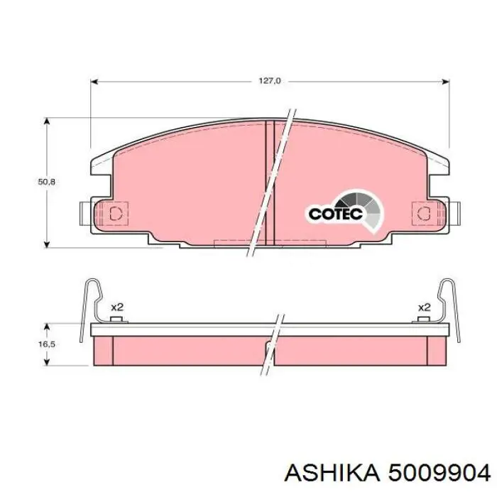 Колодки Ashika 5009904 цена, от 23.84 USD