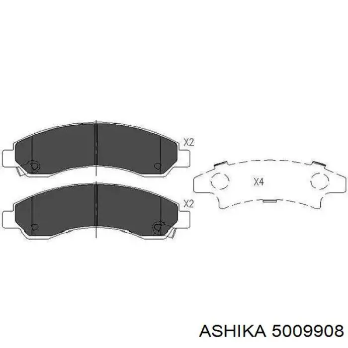 Pastillas de freno delanteras 5009908 Ashika