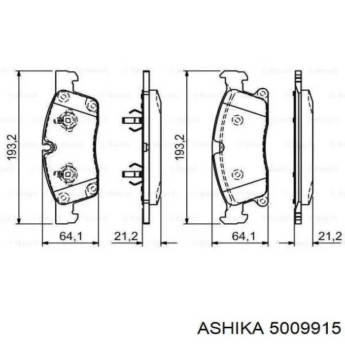 Купить 5009915 Ashika Колодки тормозные