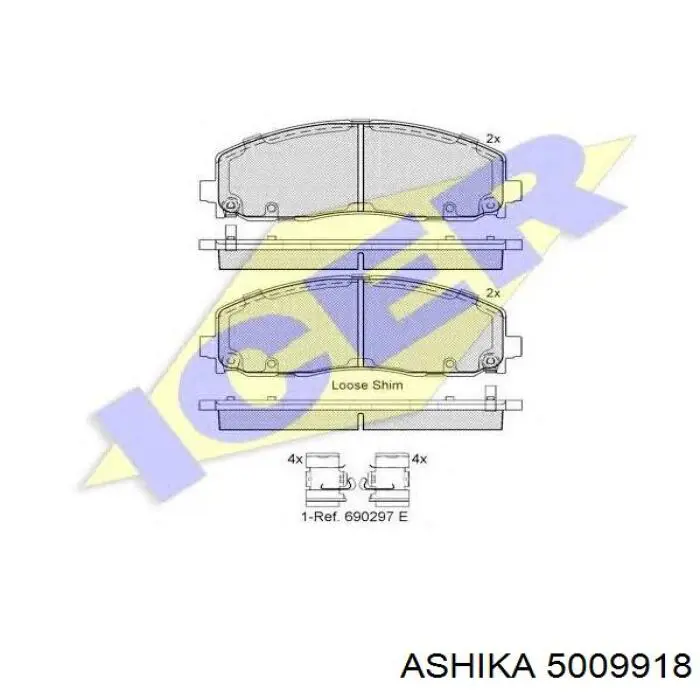 Колодки Ashika 5009918 цена, от 27.28 USD