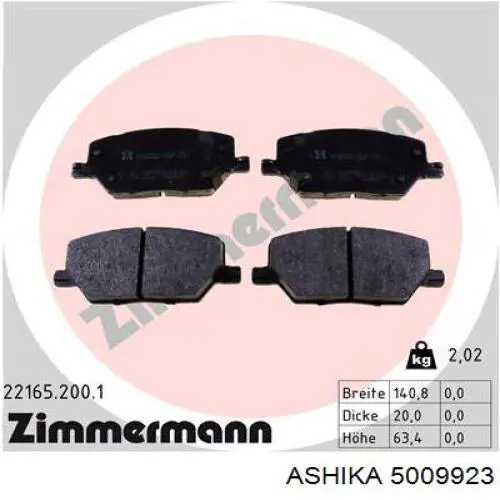 Колодки Ashika 5009923 цена, от 24.14 USD