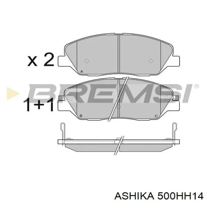 Колодки Ashika 500HH14 цена, от 20.87 USD
