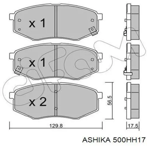 Колодки Ashika 500HH17 цена, от 27.06 USD