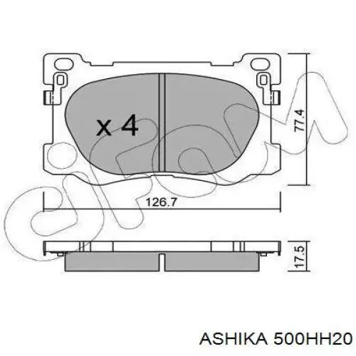 Передние тормозные колодки 500HH20 Ashika