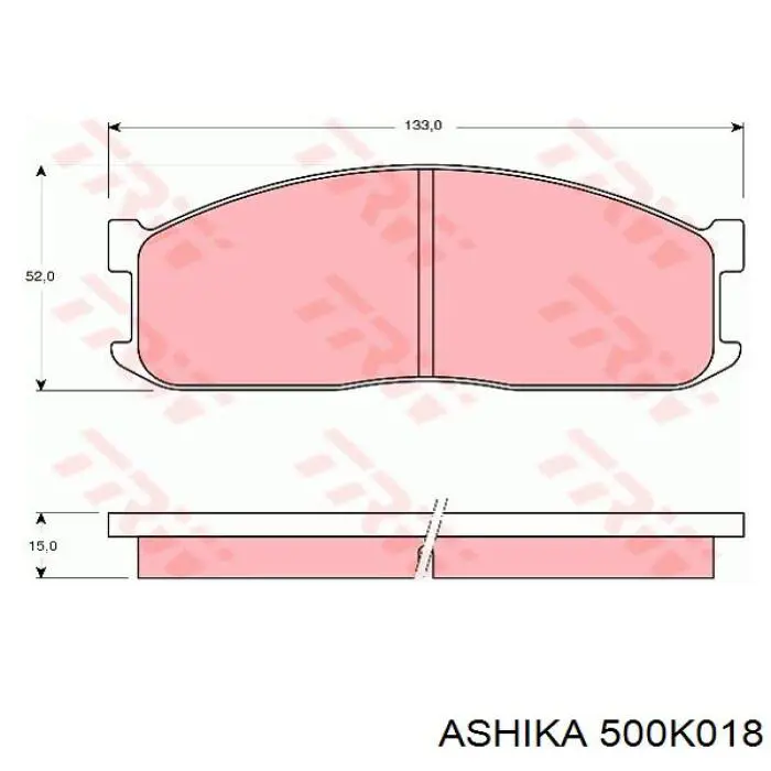 Тормозные колодки Ashika 500K018
