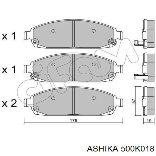 Колодки Ashika 500K018 цена, от 20.71 USD