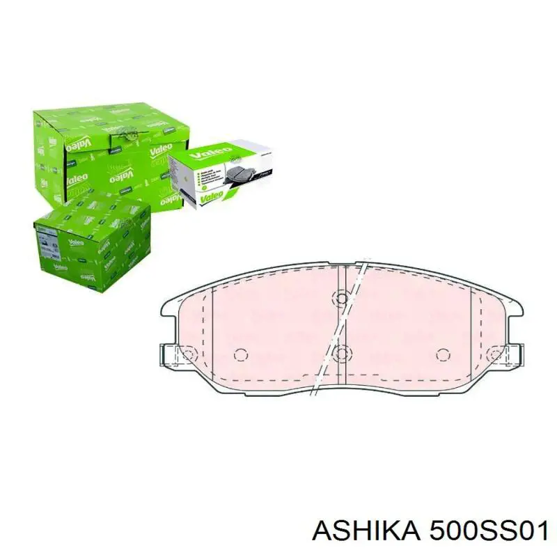 500SS01 Ashika колодки тормозные передние дисковые
