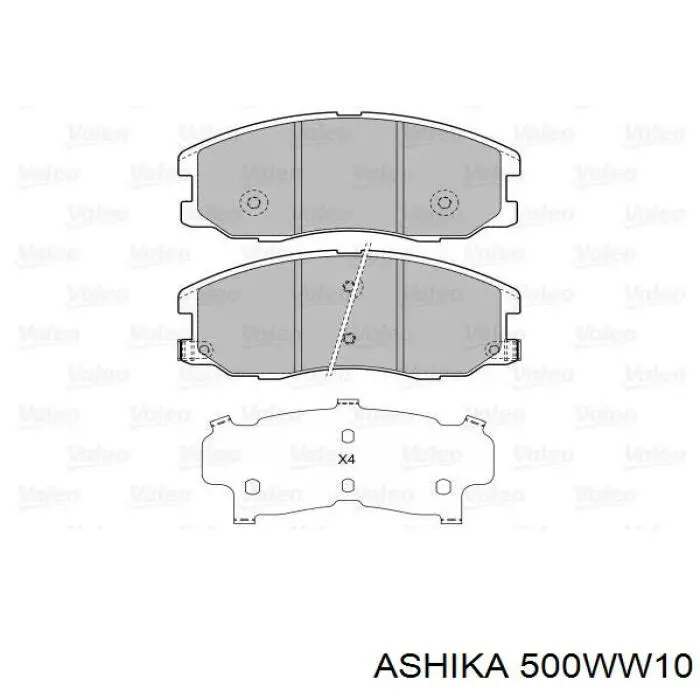 Купить 500WW10 Ashika Колодки тормозные